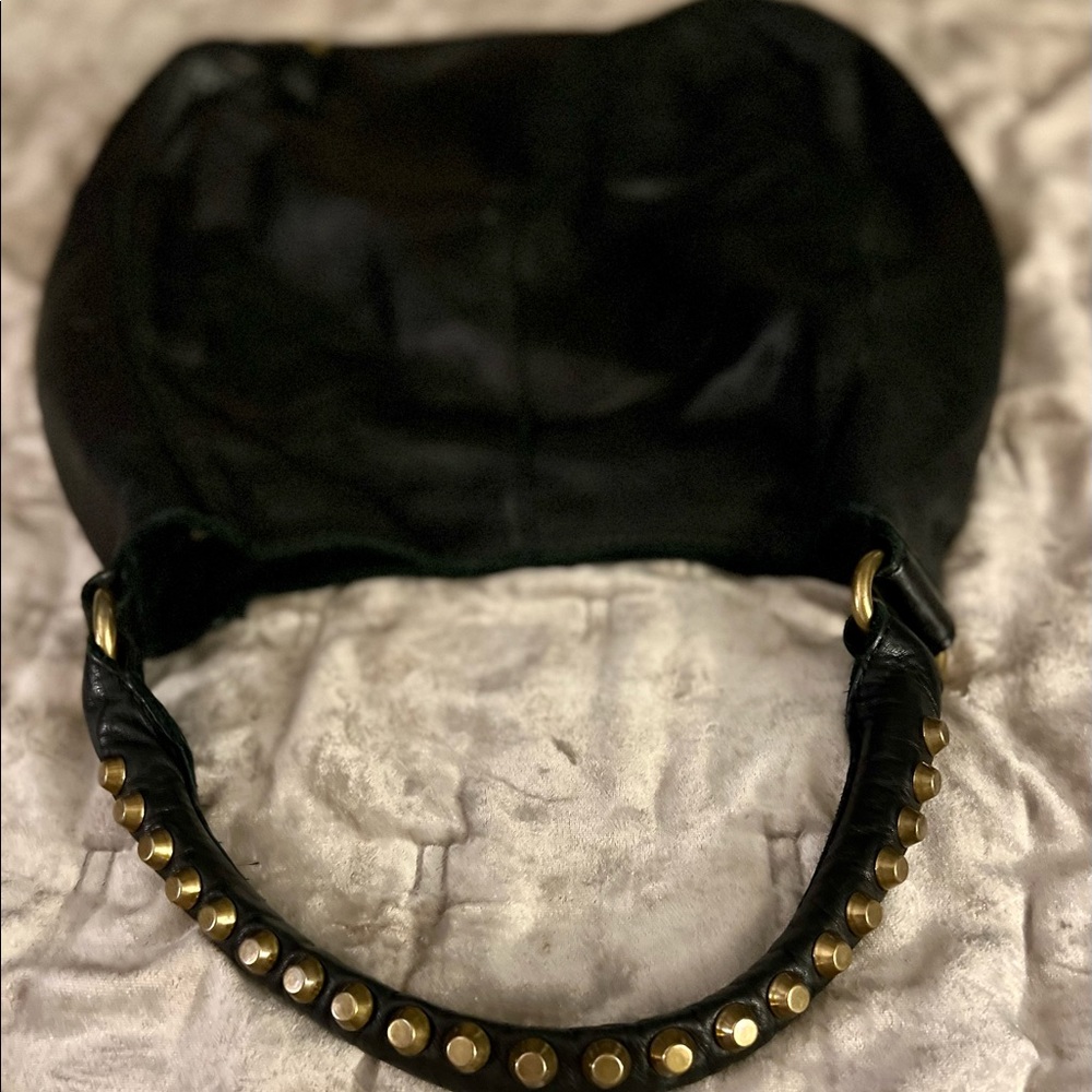 Vintage Linea Pelle black hobo w gold hardware. Great condition; superb quality